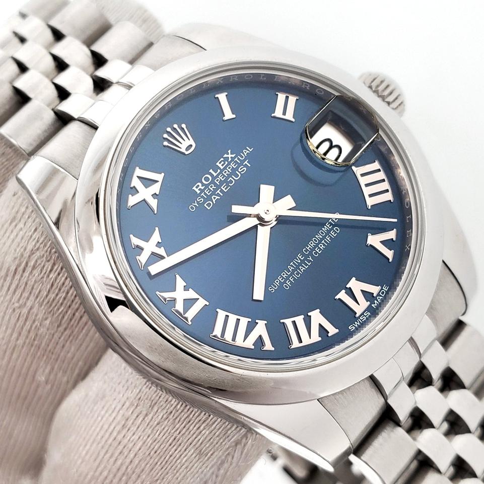 Classic Date Watch, White Gold Tone, Steel, White, 31 mm