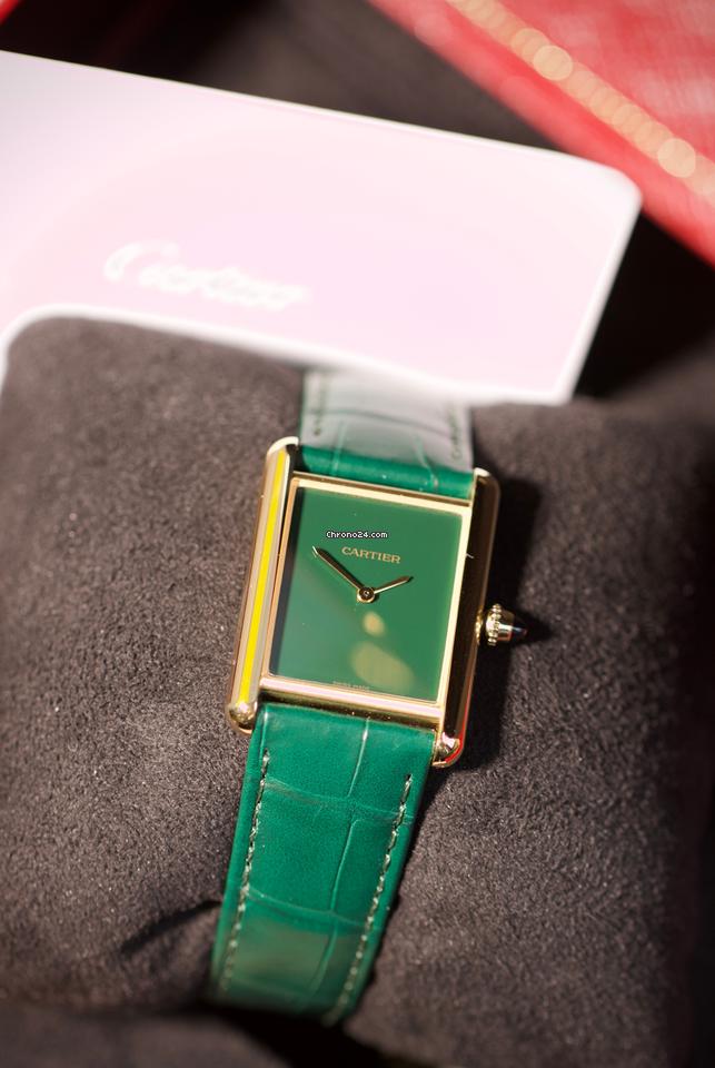 Rectangular Case Watch, Yellow Gold Tone, Medium Model