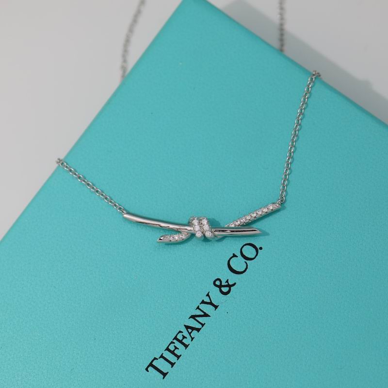 Knot Pendant Necklace, Rose Gold Tone