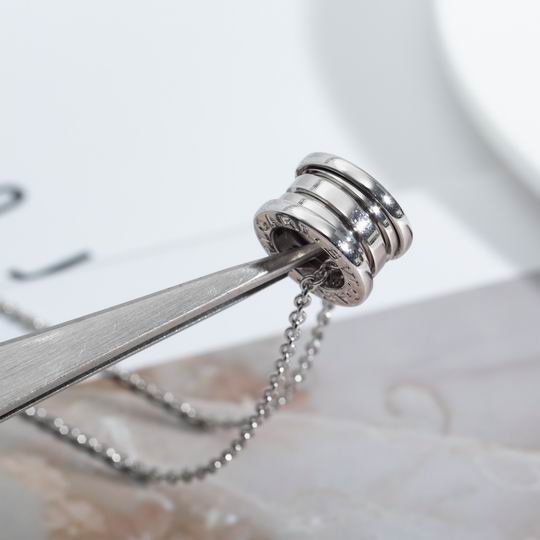 Spiral Pendant Necklace, White Gold Tone
