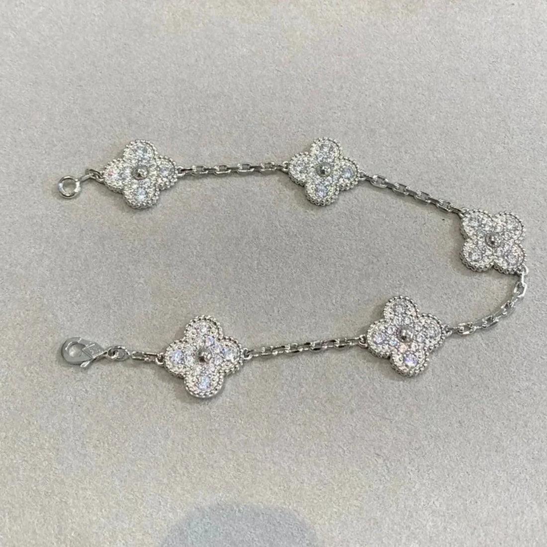 Quatrefoil 5 Motifs Bracelet, Pavé