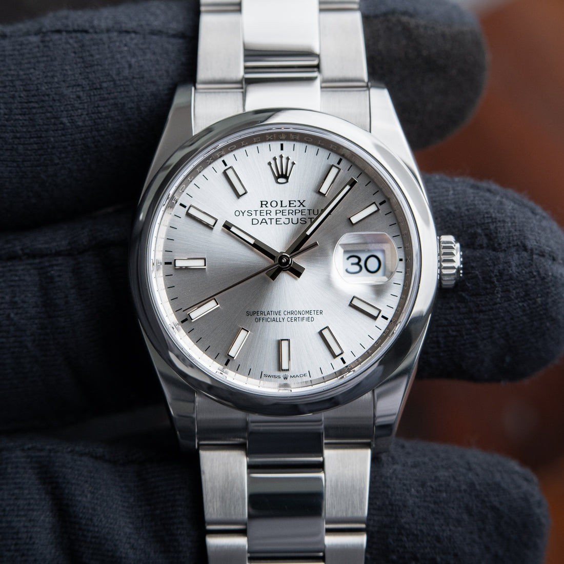 Classic Date Watch, Steel, 36 mm