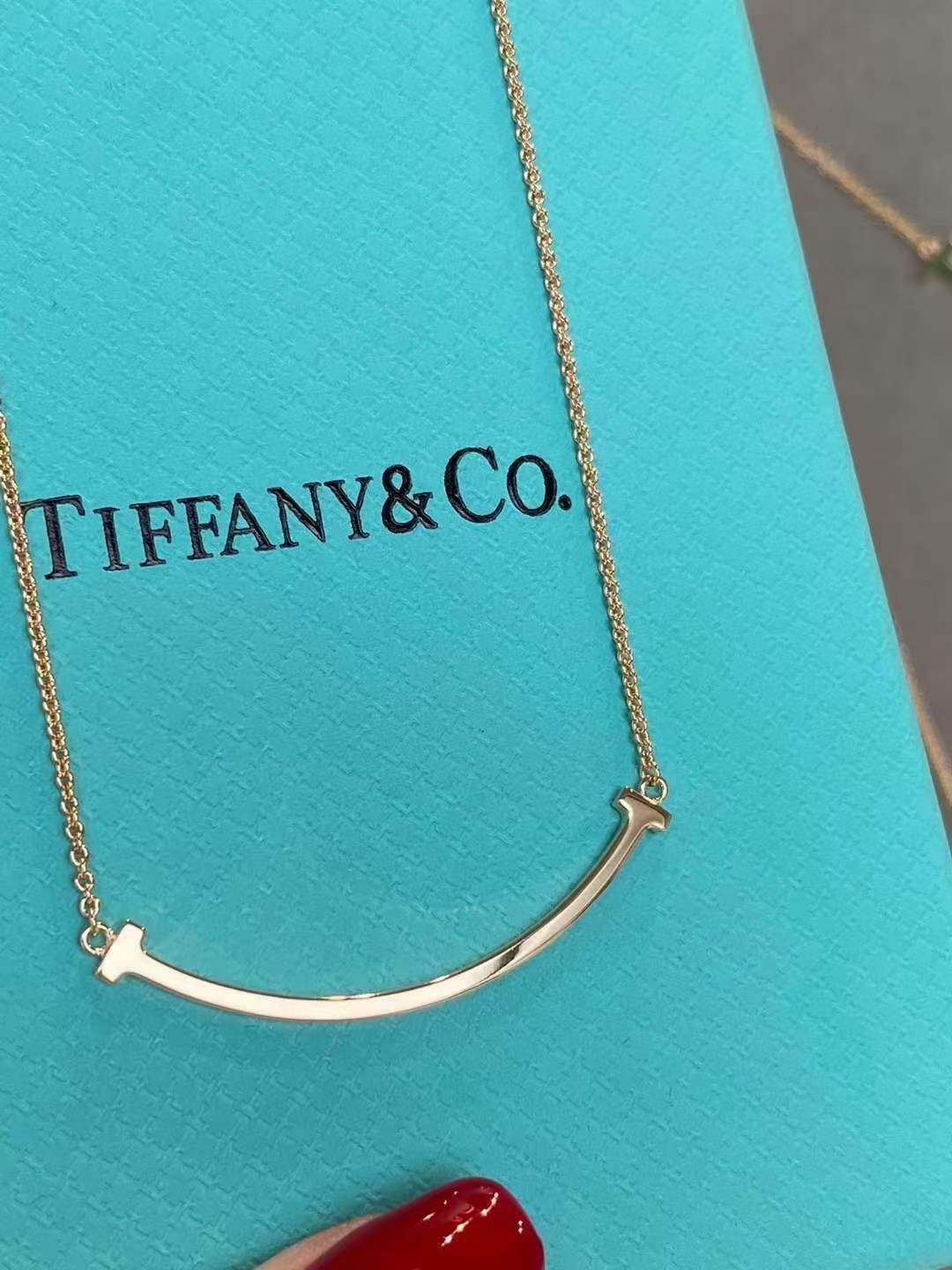 Smile Bar Pendant Necklace, Rose Gold Tone