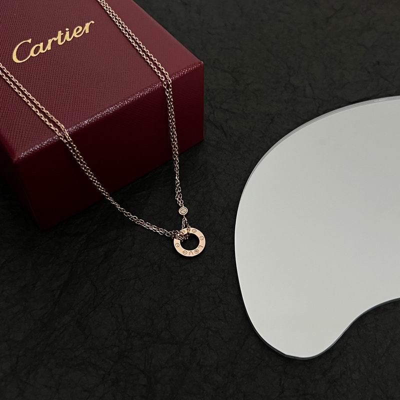 Screw-Motif Pendant Necklace, Stone-Set, White Gold Tone