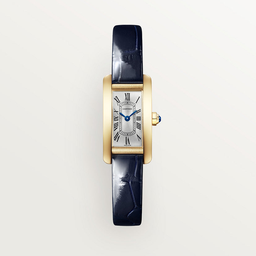 Rectangular Case Watch, Yellow Gold Tone, Mini Model