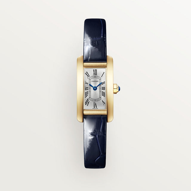 Rectangular Case Watch, Yellow Gold Tone, Mini Model