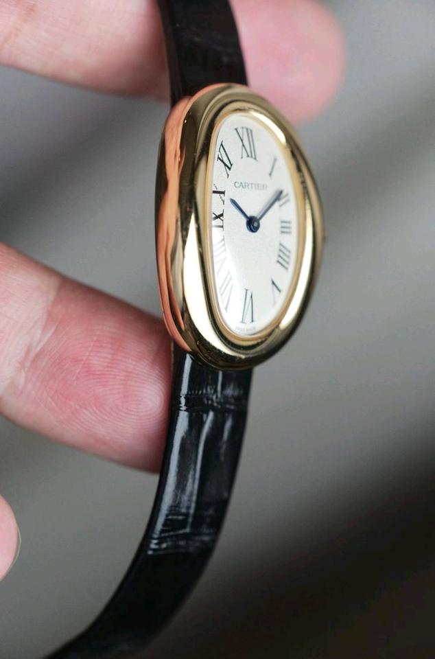 Oval Case Watch, 18K, Yellow Gold Tone, Small Model