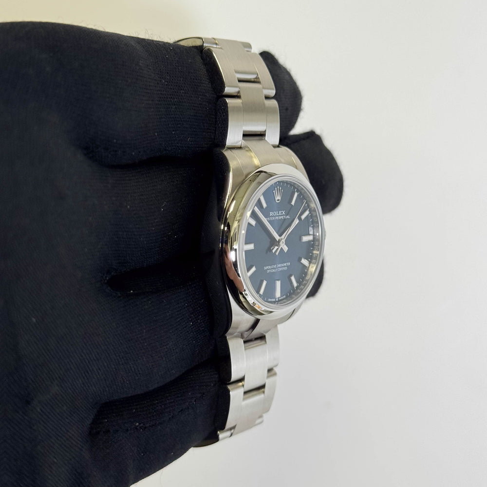 Round Automatic Watch, White Gold Tone, Steel, White, 31 mm
