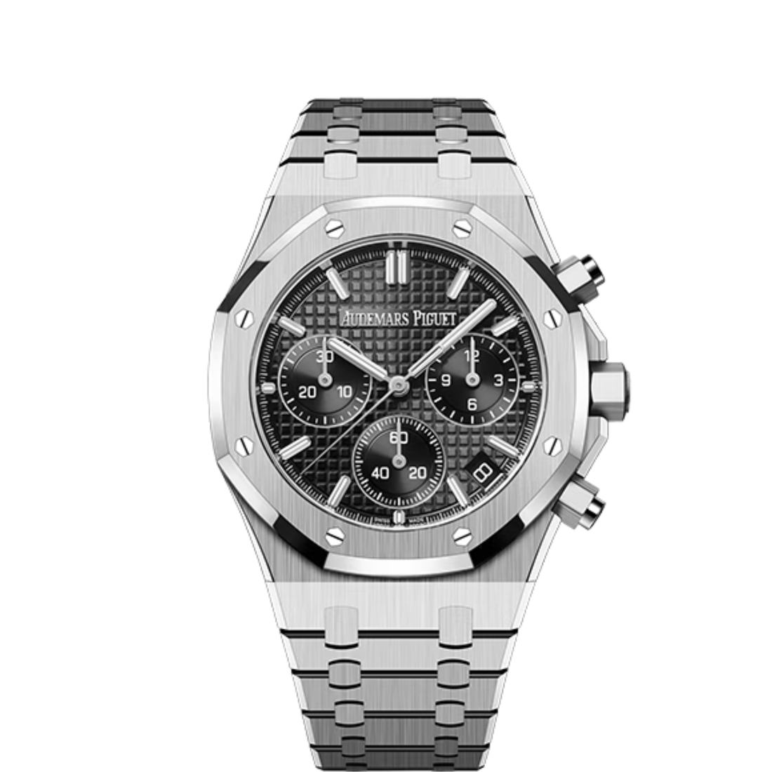 Octagonal Bezel Watch, Steel, 41 mm