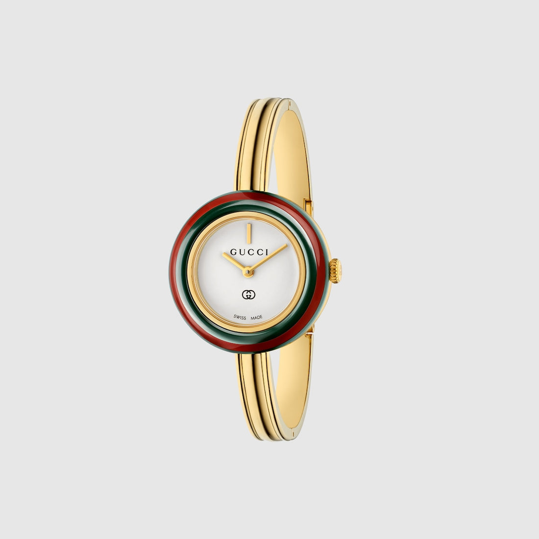 Round Watch, 18K, Yellow Gold Tone, 28 mm