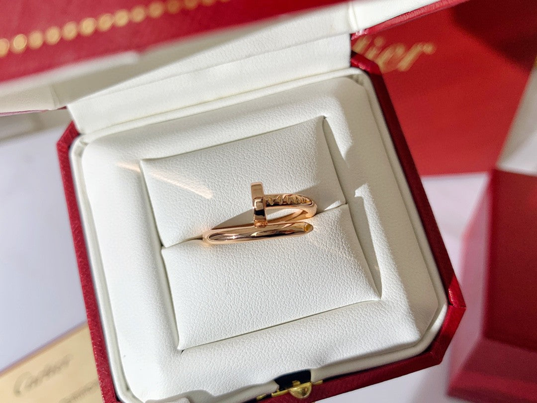 Wrapped Nail Ring, Rose Gold Tone