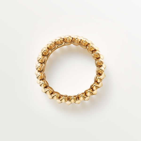 Studded Convertible Ring, Medium Model, Yellow Gold Tone