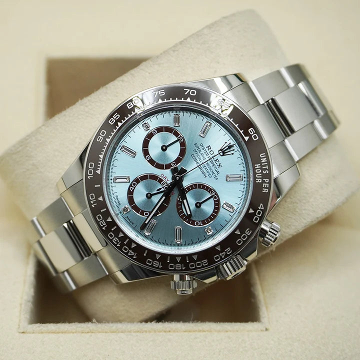 Chronograph Racing Watch, Platinum Tone, 40 mm