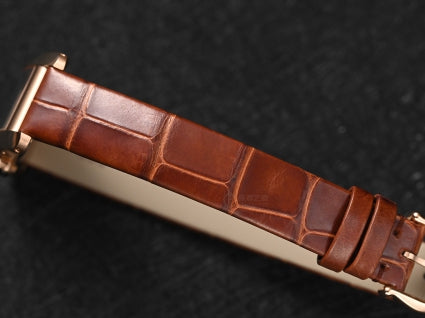 Rectangular Case Watch, Yellow Gold Tone, Mini Model