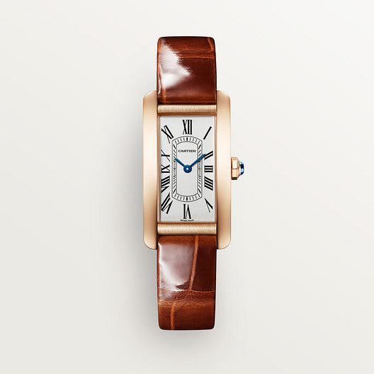 Rectangular Case Watch, Yellow Gold Tone, Small Model