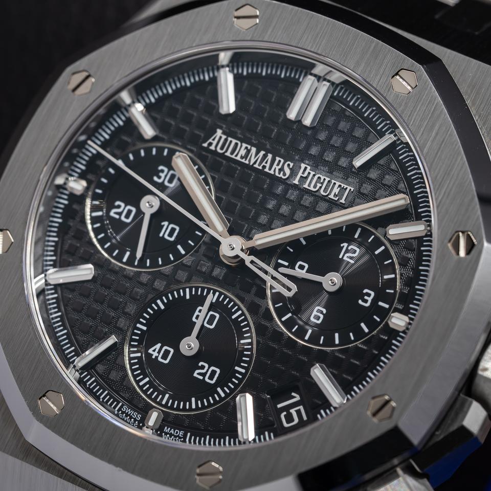 Octagonal Bezel Watch, Steel, 41 mm