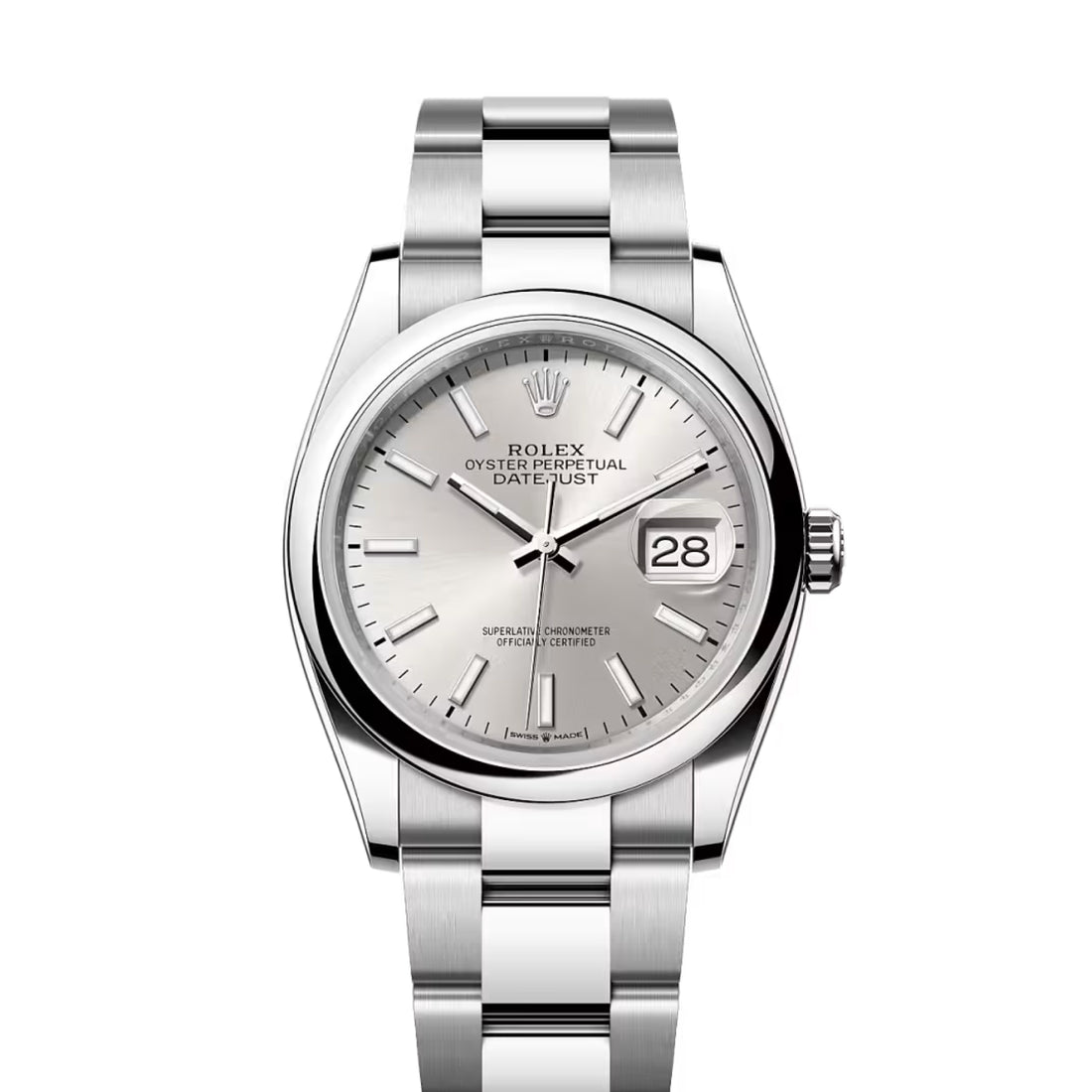 Classic Date Watch, Steel, 36 mm