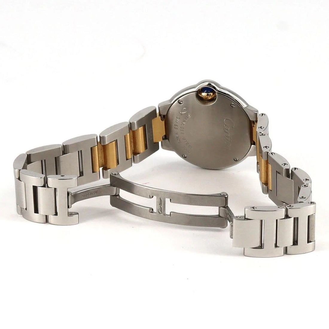 Round Domed Case Watch, Yellow Gold Tone, Steel