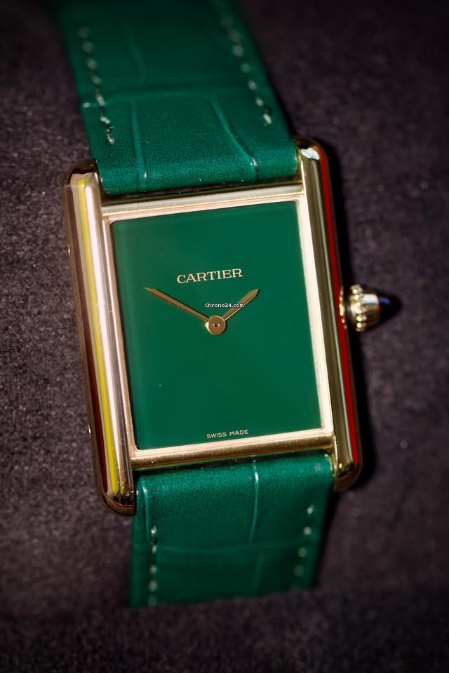 Rectangular Case Watch, Yellow Gold Tone, Medium Model