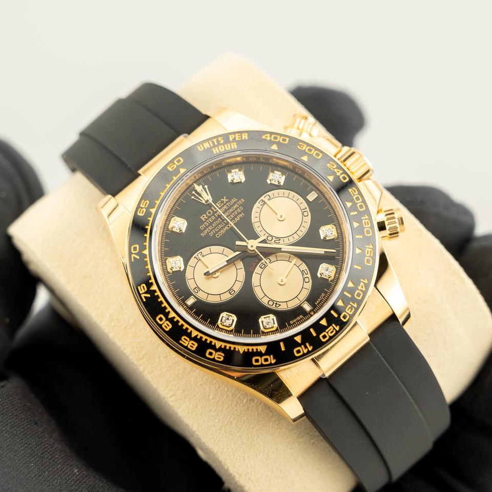 Chronograph Racing Watch, Yellow Gold Tone, 40 mm