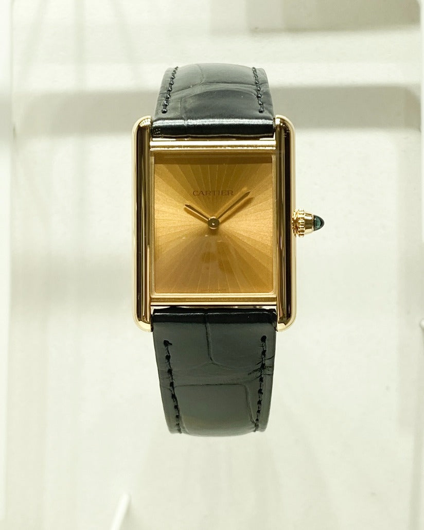 Rectangular Case Watch, Yellow Gold Tone