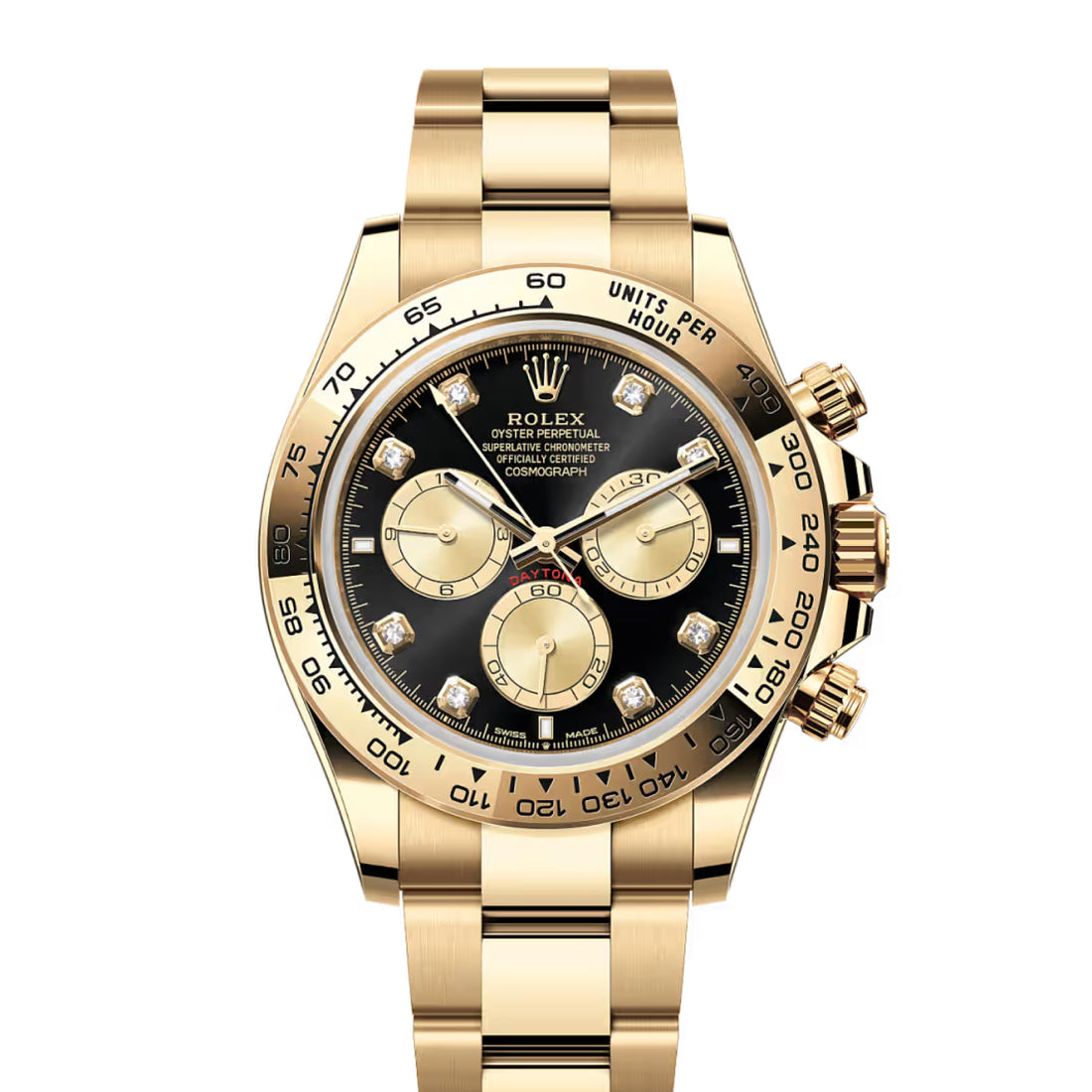 Chronograph Racing Watch, Yellow Gold Tone, 40 mm