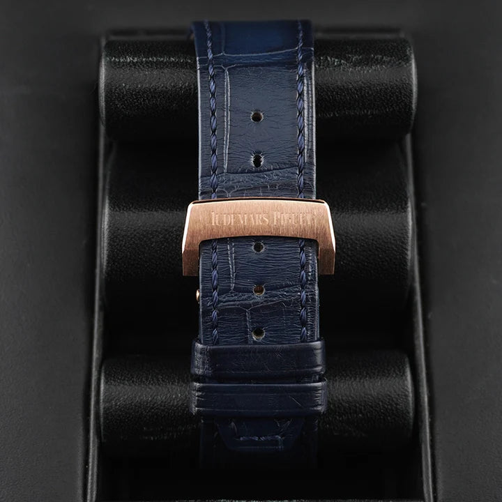 Octagonal Bezel Watch, 18K, Rose Gold Tone, 41 mm