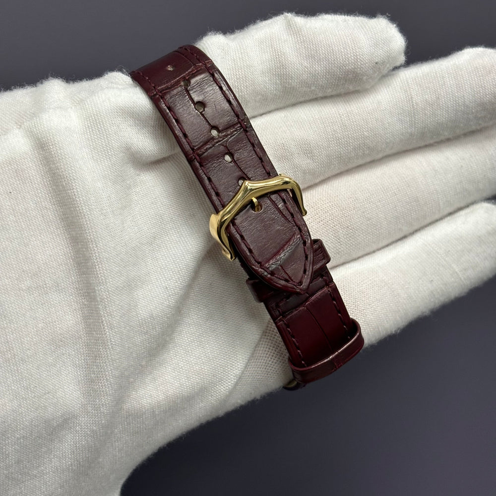 Rectangular Case Watch, Yellow Gold Tone, Medium Model