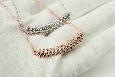 Studded Pendant Necklace, Yellow Gold Tone