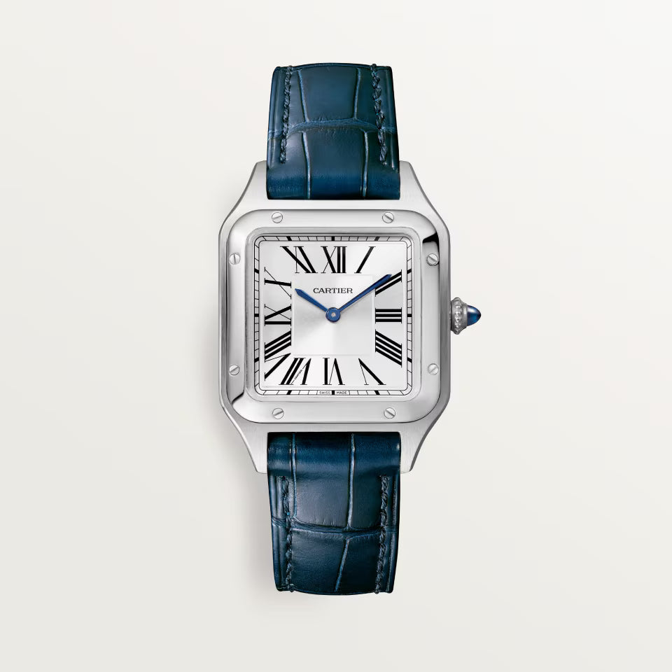 Slim Square Case Watch, Steel, Small Model