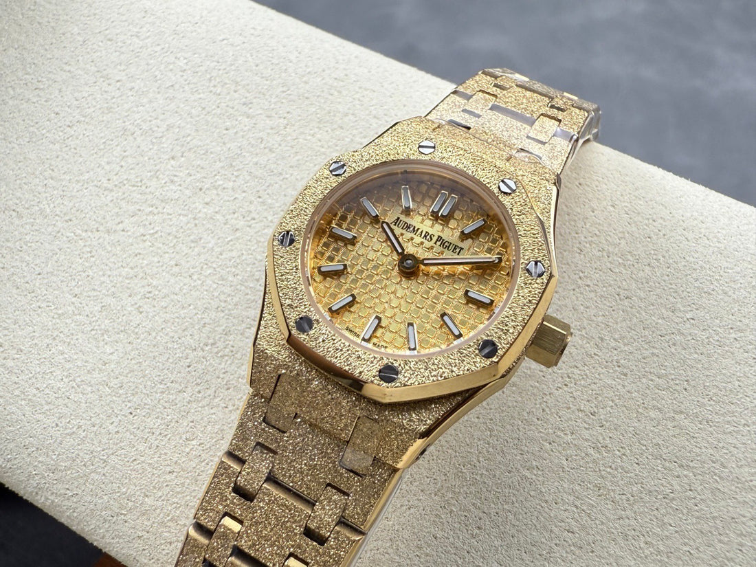 Octagonal Bezel Watch, Yellow Gold Tone, 23 mm