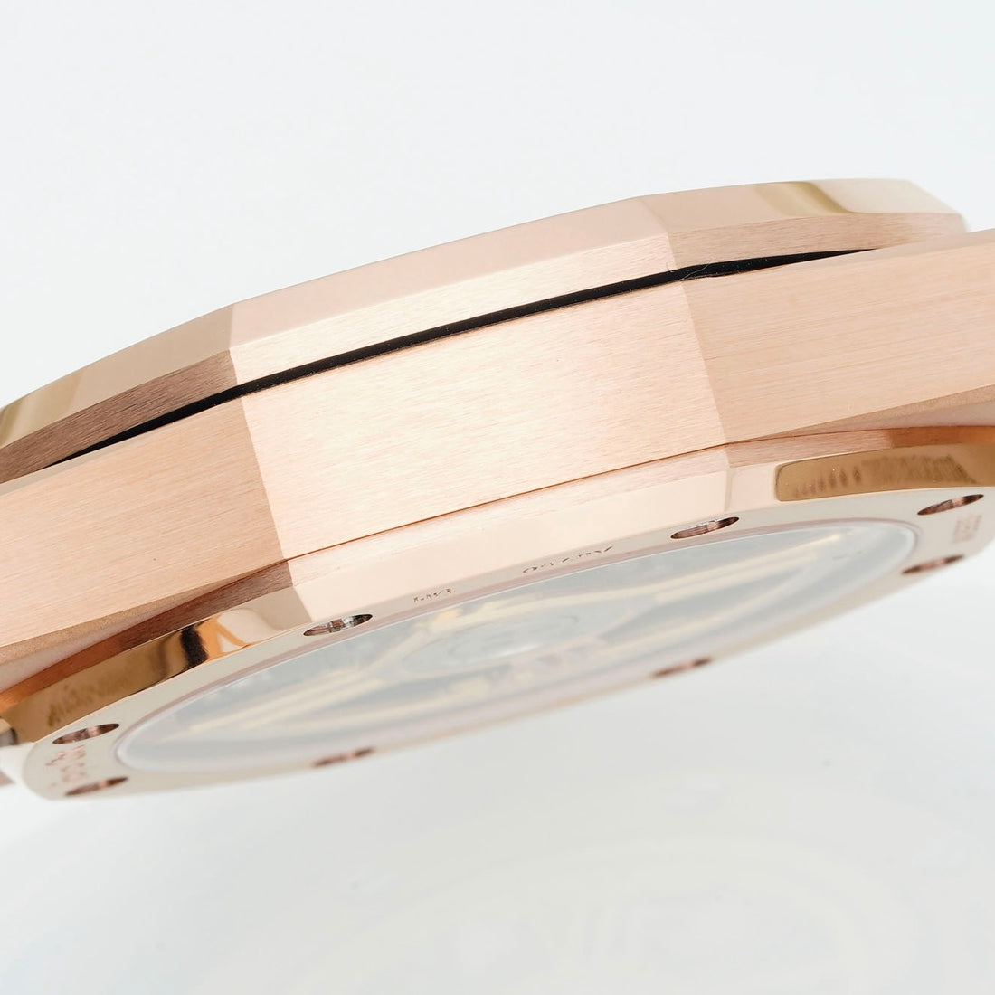 Octagonal Bezel Watch, 18K, Rose Gold Tone, 41 mm