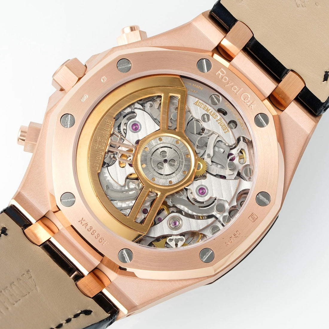 Octagonal Bezel Watch, 18K, Rose Gold Tone, 41 mm