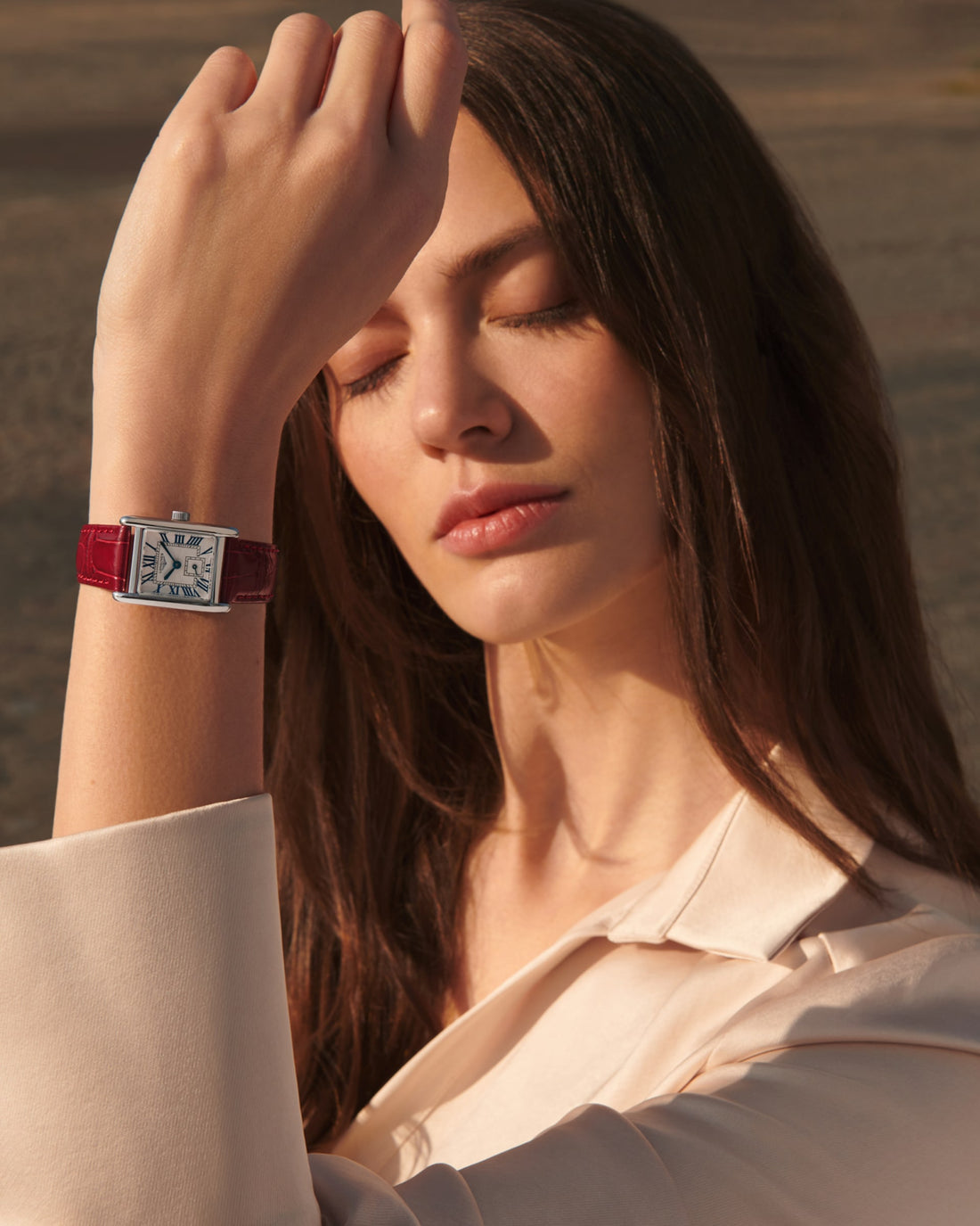 Rectangular Case Watch, Steel