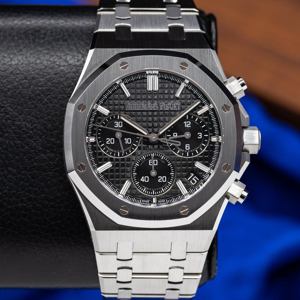 Octagonal Bezel Watch, Steel, 41 mm
