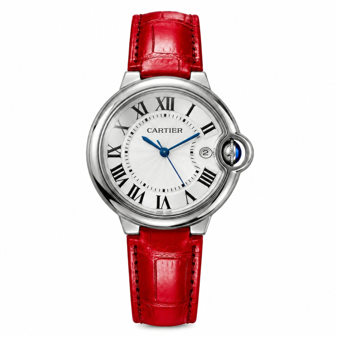 Round Domed Case Watch, Red
