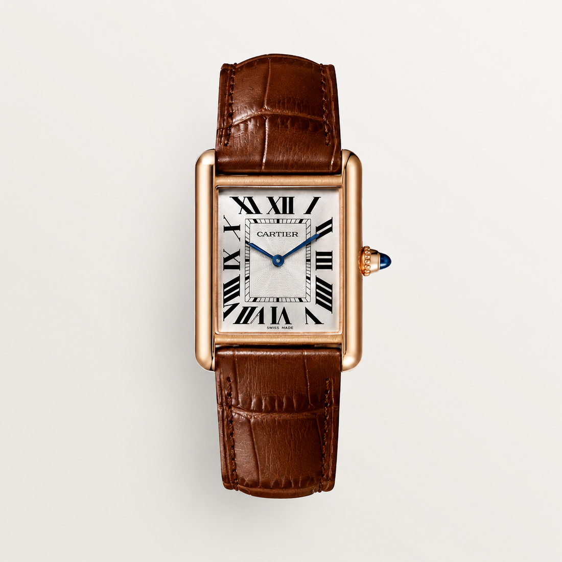 Rectangular Case Watch, Rose Gold Tone, Medium Model