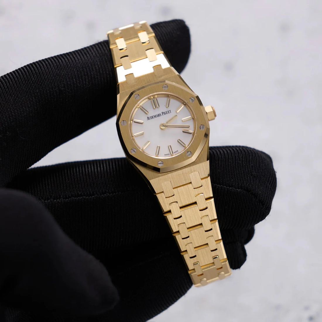 Octagonal Bezel Watch, Yellow Gold Tone, 23 mm