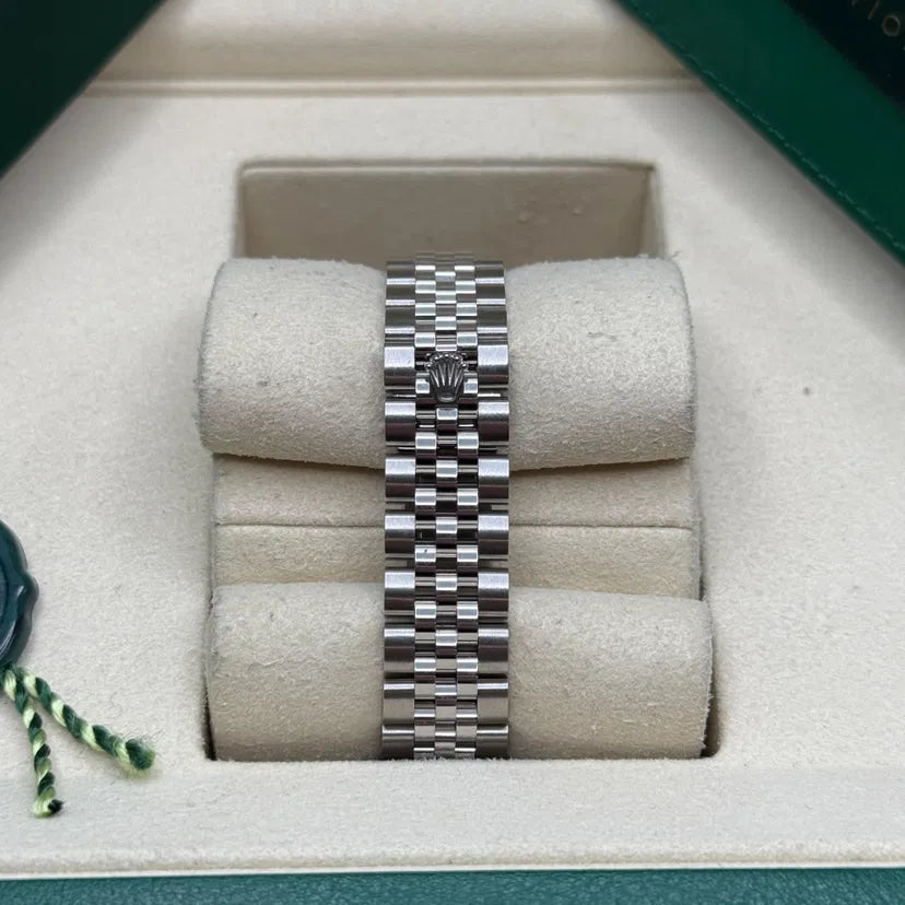 Classic Date Watch, White Gold Tone, Steel, White, 28-31 mm