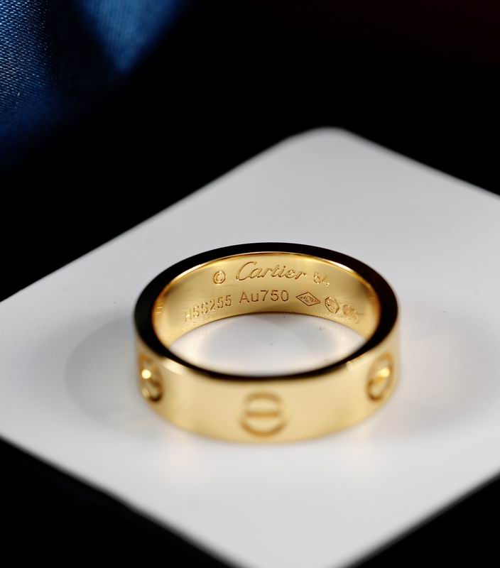 Screw-Motif Band Ring, Classic Model, Yellow Gold Tone