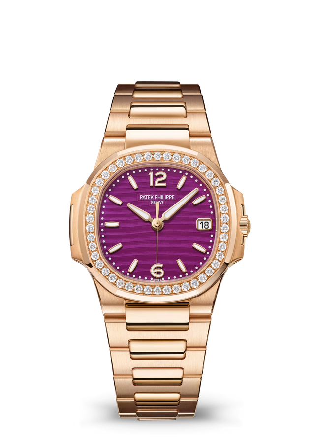 Porthole Case Watch, Rose Gold Tone, Stone-Set