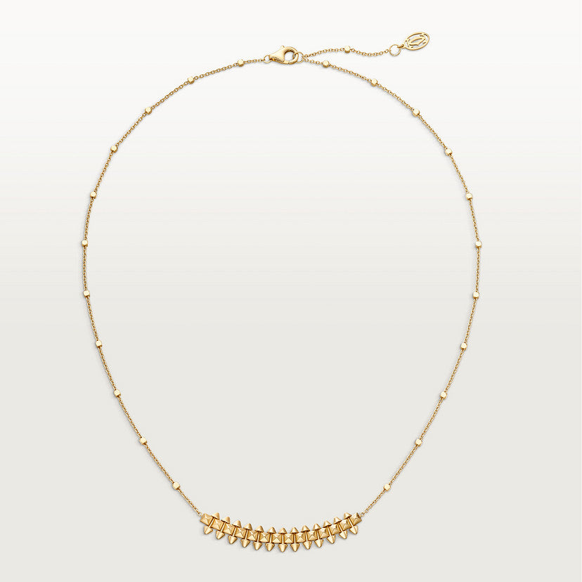 Studded Pendant Necklace, Yellow Gold Tone