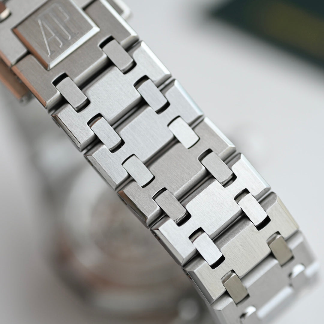 Octagonal Bezel Watch, White Gold Tone, Stone-Set, White, 33 mm