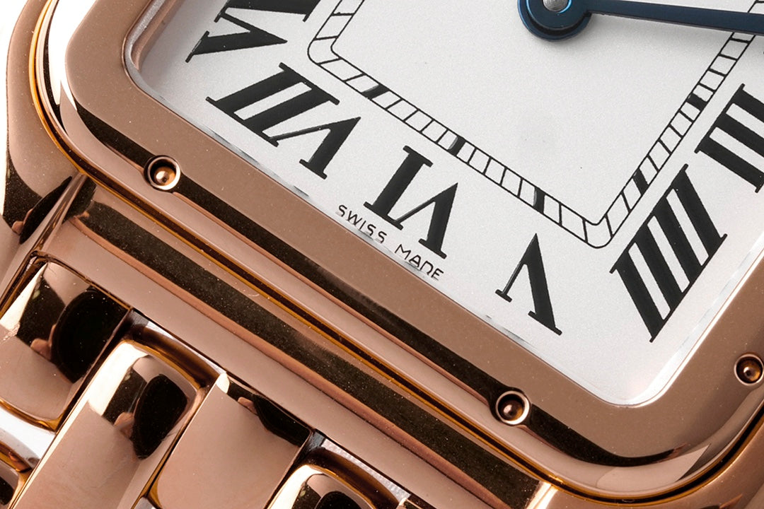 Square Link-Bracelet Watch, Rose Gold Tone