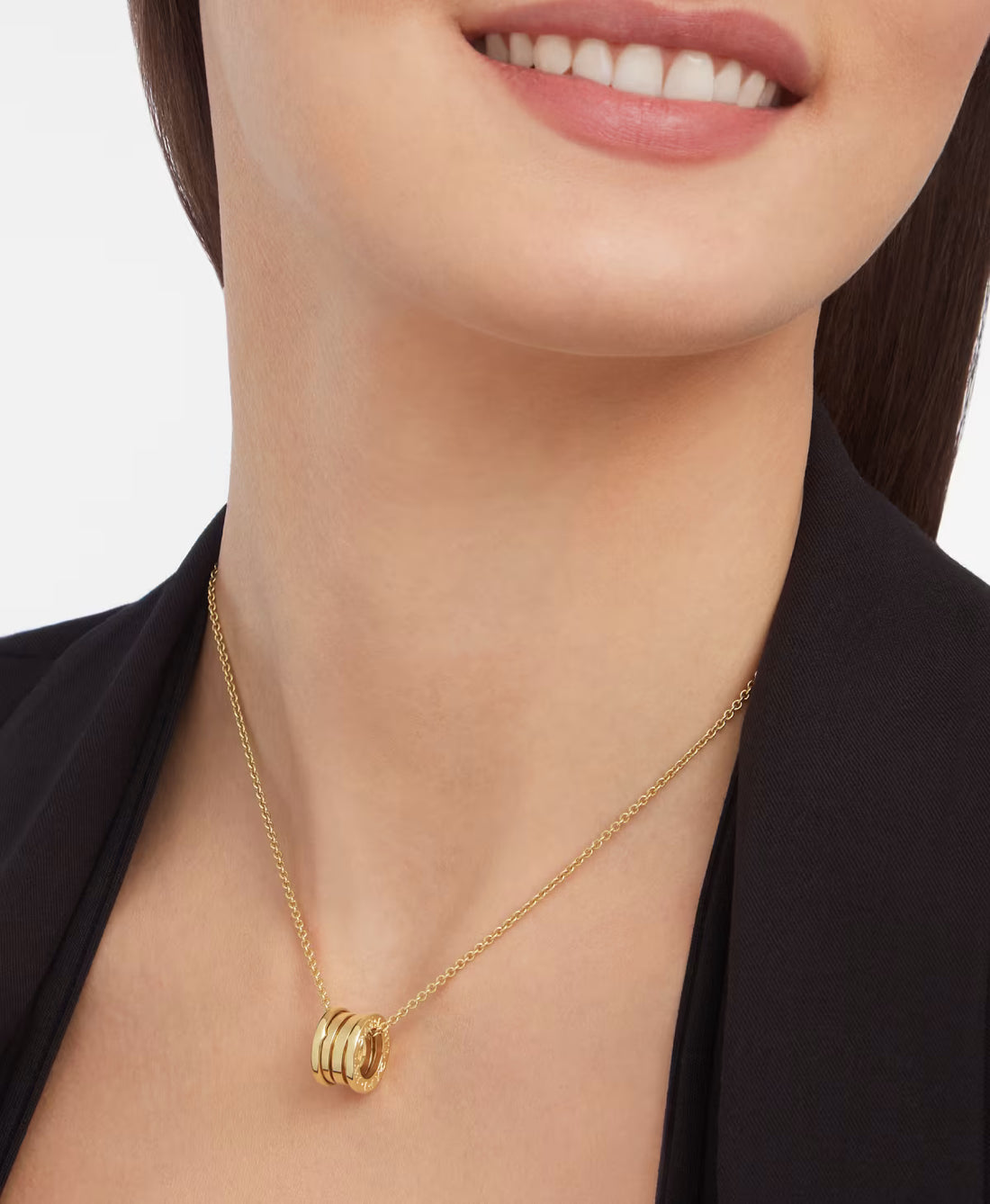 Spiral Pendant Necklace, 18K Yellow Gold Plated