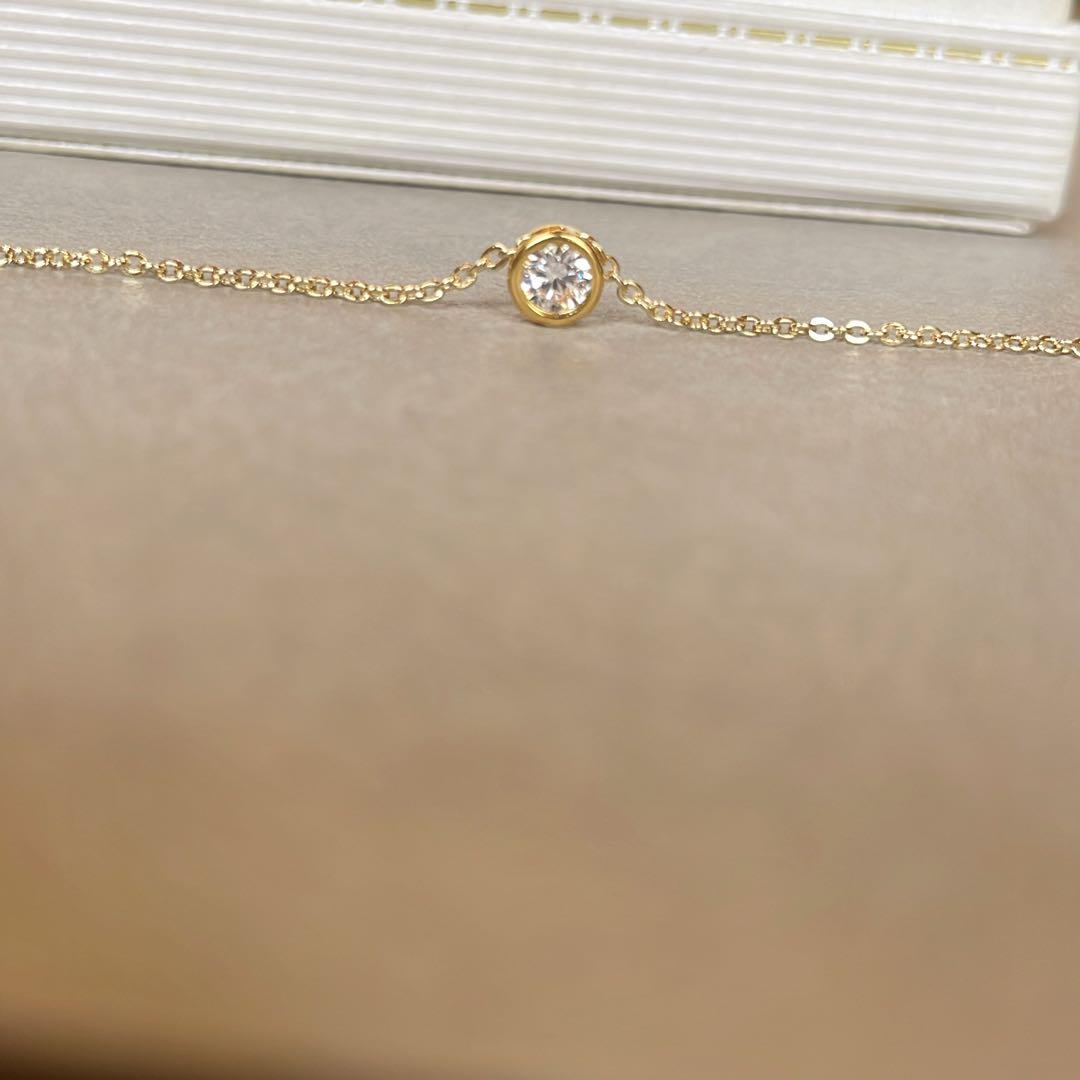 Heart Pendant Necklace, Yellow Gold Tone, Stone-Set, Mini Model