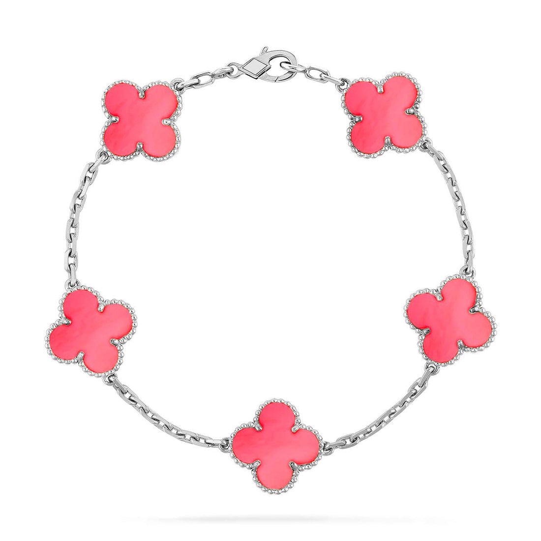 Quatrefoil 5 Motifs Bracelet, Pink Mother of Pearl