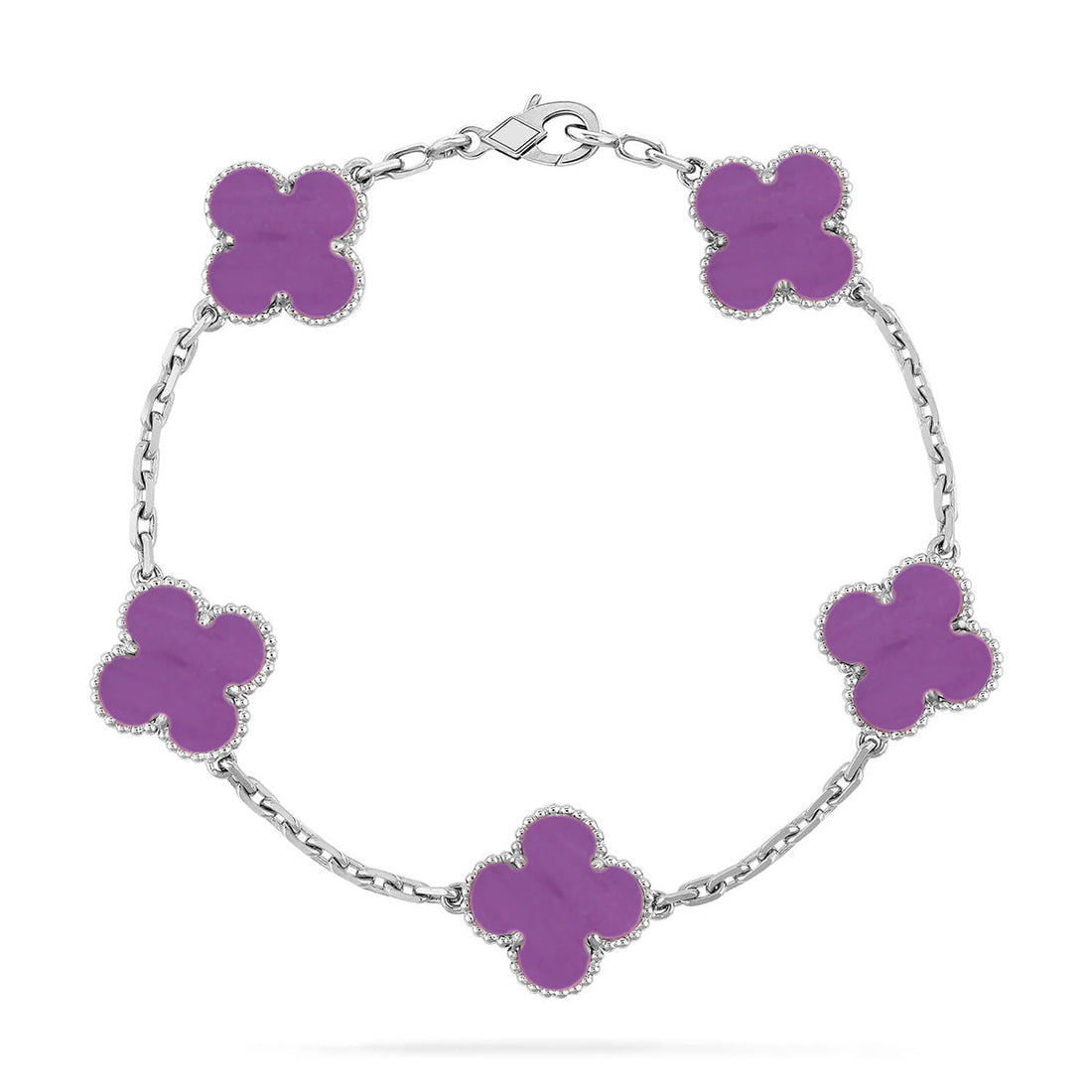 Quatrefoil 5 Motifs Bracelet, Violet