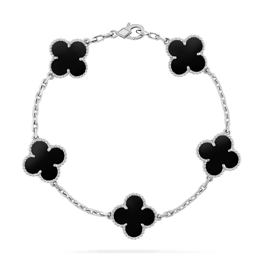 Quatrefoil 5 Motifs Bracelet, Onyx