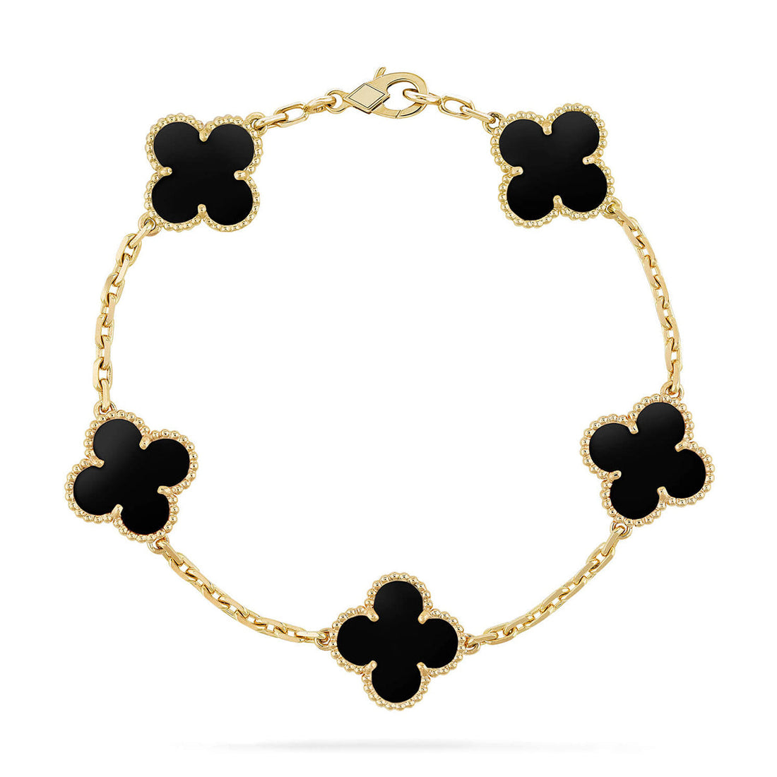 Quatrefoil 5 Motifs Bracelet, Onyx